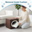 Maison pour chat PETMAKER - Lit intérieur avec coussin en mousse amovible - Tente pour chiots, lapins, cochons d'Inde, hérissons et autres petits animaux - Brun foncé-27308308