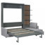 Lit escamotable mural avec canapé et tablettes Murphy-59306667