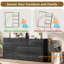 Commode 9 tiroirs l 60 po, armoire de rangement moderne ultrabrillante pour chambre à coucher, salon, noir-1550370844