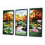 Orange, arbres, ciel bleu, rivière de fleurs - ensemble de décorations murales fleurs-820281663-820281650