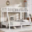 Lit superposé simple au-dessus d'un lit double en métal pour enfants et adultes