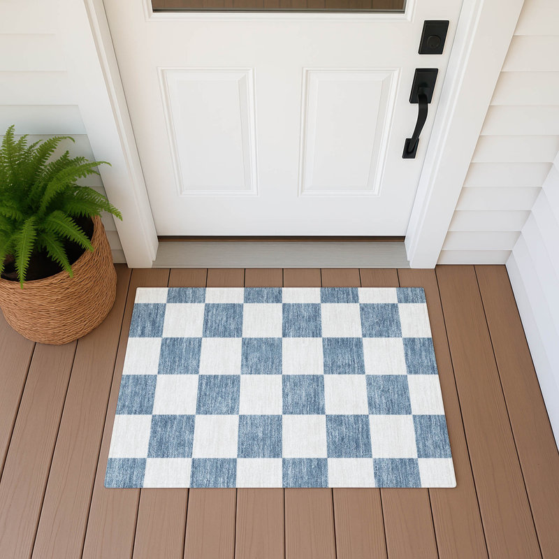 Machine Washable Indoor/Outdoor Chantille ACN2345 Geometric Rug, Rectangle 1'8" x 2'6"