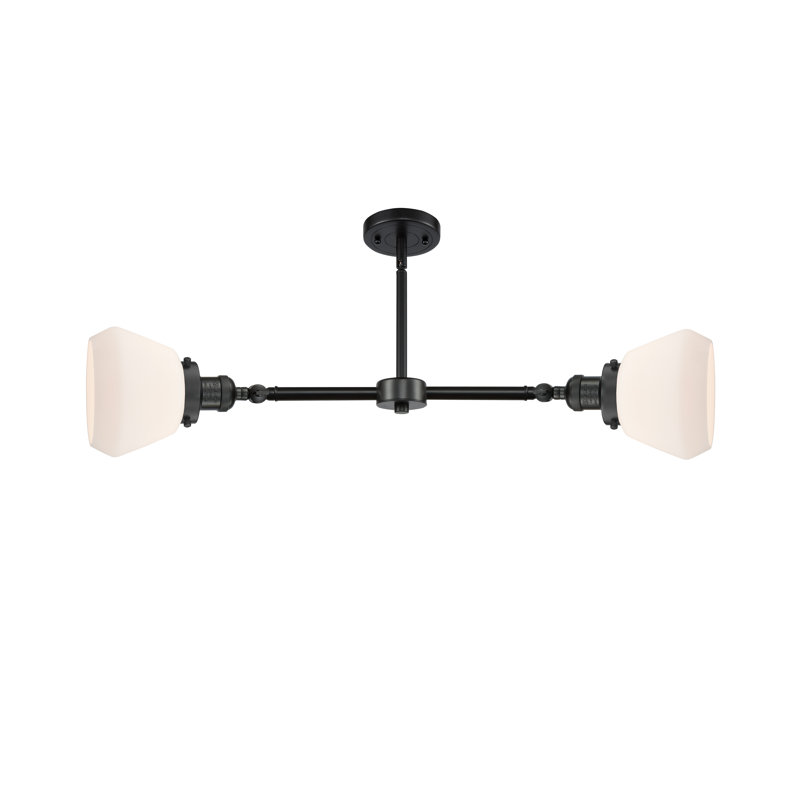 Chill 2 - Light Kitchen Island Pendant, Matte White Cased, 6 Watt Vinage LED Bulb, Matte Black