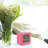 Digital Soft Cube Alarm Tabletop Clock in Pink