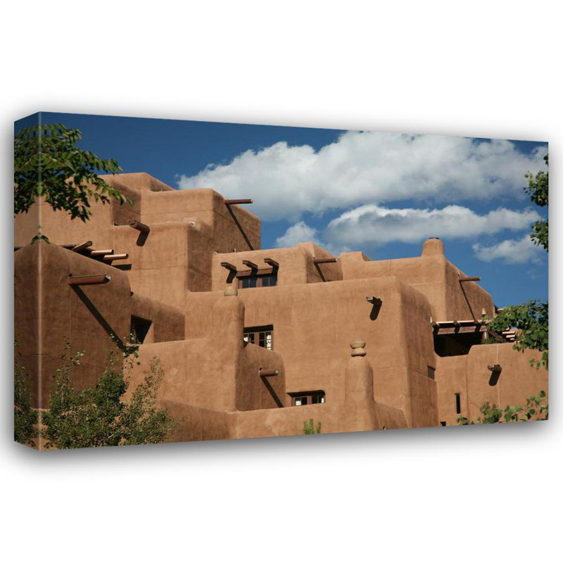 Adobe Pueblo, Santa Fe, Nouveau-Mexique, H 16 po x l 24 po