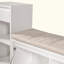 Banc de rangement tout-en-un avec coussin, compartiments, tiroirs et tablettes ouvertes, banc de rangement pour couloir, vestibule, salon-1059513145
