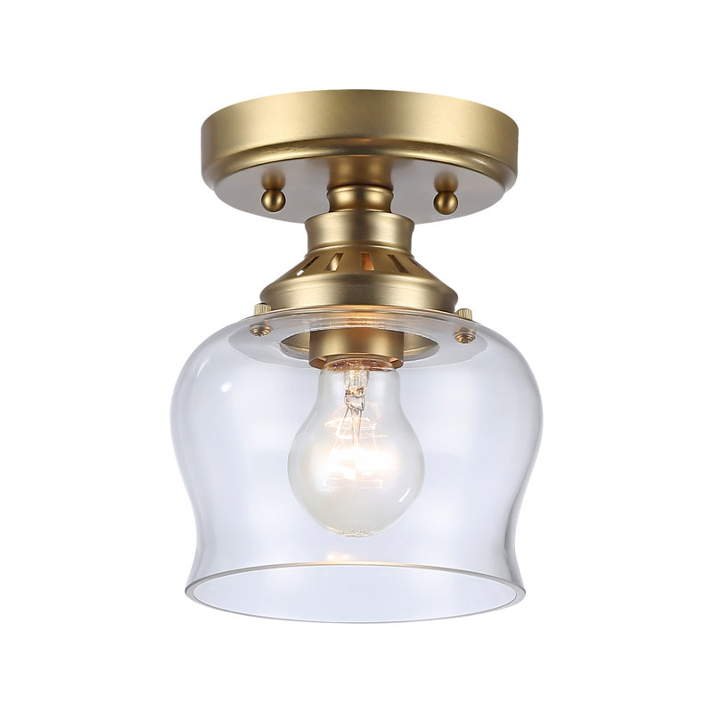Plafonnier semi-encastré 1 lumière Zarach, Bronze champagne brossé