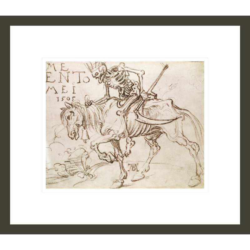 «La mort chevauchant» par Albrecht Dürer, impression giclée sur cadre, H 13,75 po x l 15,72 po