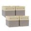 Paquet de 4 paniers de rangement en tissu pour tablettes, organisateurs de placard en lin et rangement de tiroir, paniers décoratifs pour organiser, étagères, vêtements, maison, bureau (12 po x 8 po x 8 po)-295238439-295238438