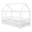 Lit simple en bois avec structure de toit-998009020