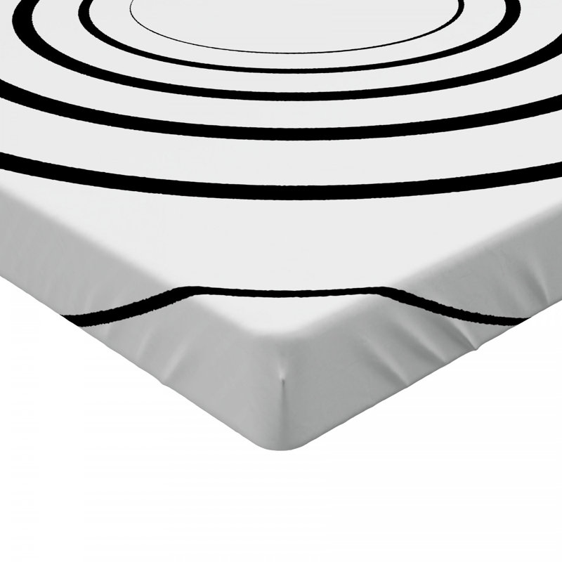 Microfiber Geometric Fitted Sheet, Queen Fitted Sheet