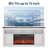 68" Fireplace TV Stand for 75" TVs, Built in 36" Electric Fireplace Entertainment Center with Open Shelfves & Cabinets-1381243499-1386980658