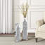 Glass Flower Tall Vase Room Crystal  Decor Nesting Vase (Set of 2)-1417681148
