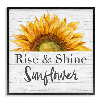 «Rise and Shine Sunflower», art de la giclée encadrée par Patricia Pinto