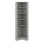 Maximisez l'espace avec cette grande armoire d'angle de salle de bain, un rangement autoportant avec portes et des tablettes réglables-1422381013