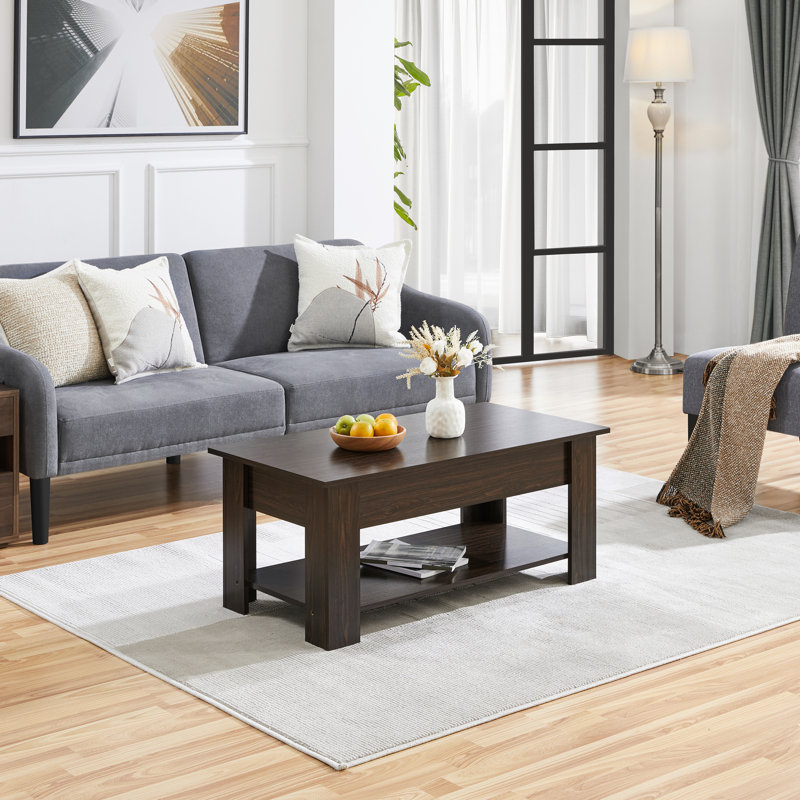 Table basse Ajeem, Espresso, H 16,5 po x L 39 po x l 20 po