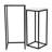 Sarrasseau Nesting Side Tables, Set of 2 with Real White Marble Tops & Black Metal Legs-741313326