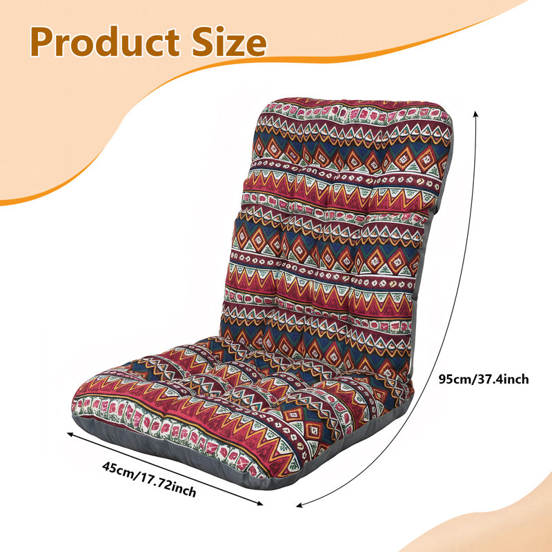 Coussin de chaise en lin / velours réversible 2-en-1 - Siège capitonné et dossier lombaire pour chaise de maison / bureau