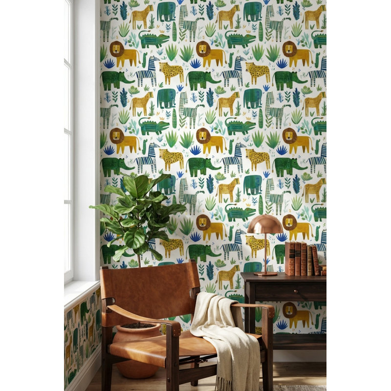 Papier peint Shades Of Green, Peler et coller
