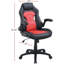 Chaise de bureau de style Mid-Century avec siège rembourré, revêtement en cuir et base pivotante pour plus de confort et de style-545614881