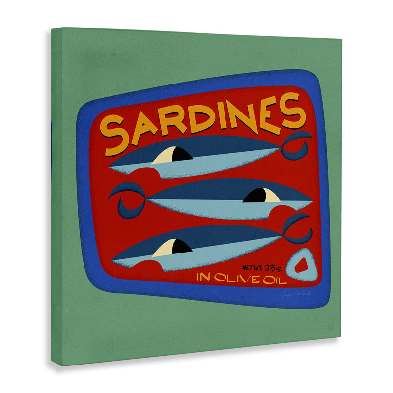 "Bold Sardines Can", art mural par Carrie Cantwell, H 36 po x l 36 po