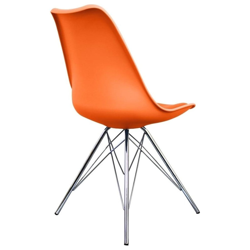 Topeka 45cm H Upholstered Side Chair, Orange