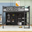 Lit mezzanine en bois avec tablettes et échelle Kayveon-696278827-696278829