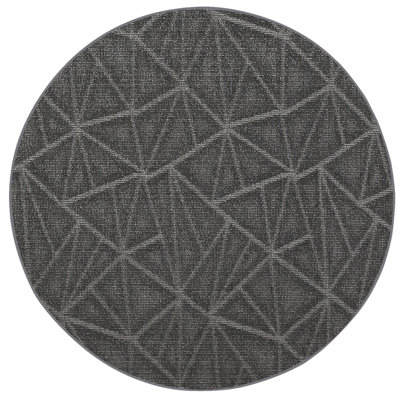 Tapis raffiné à motif raffiné gris
