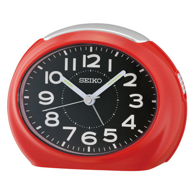 QHE193RLH Alarm Clock, Metallic Red