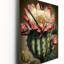 Fleur de cactus en fleur - Horloge murale moderne cactus-99638685