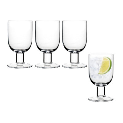 Ensemble de verres à pied en verre de qualité quotidienne de 4 - 18 oz