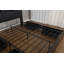 Ensemble de chambre à coucher de 3 pièces pour très grand lit, base de lit entièrement en métal et tables de chevet en bois, lumière DEL et station de charge-356946005