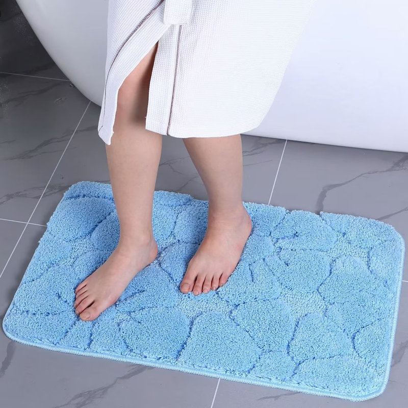 Tapis pour salle de bain Kainin, L 18 po x L 30 po, Bleu
