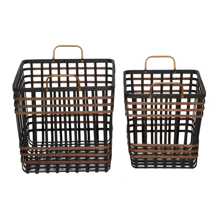Sass & Belle - Green Wire Storage Basket - Set of 2