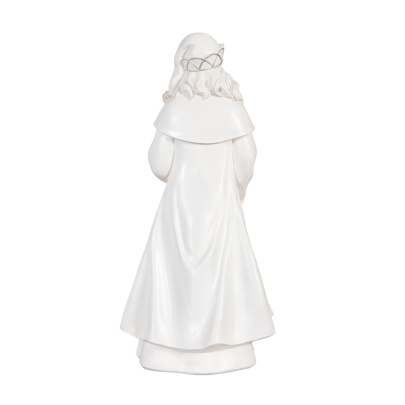 Statue de jardin en résine Saint Nick, H 20 po