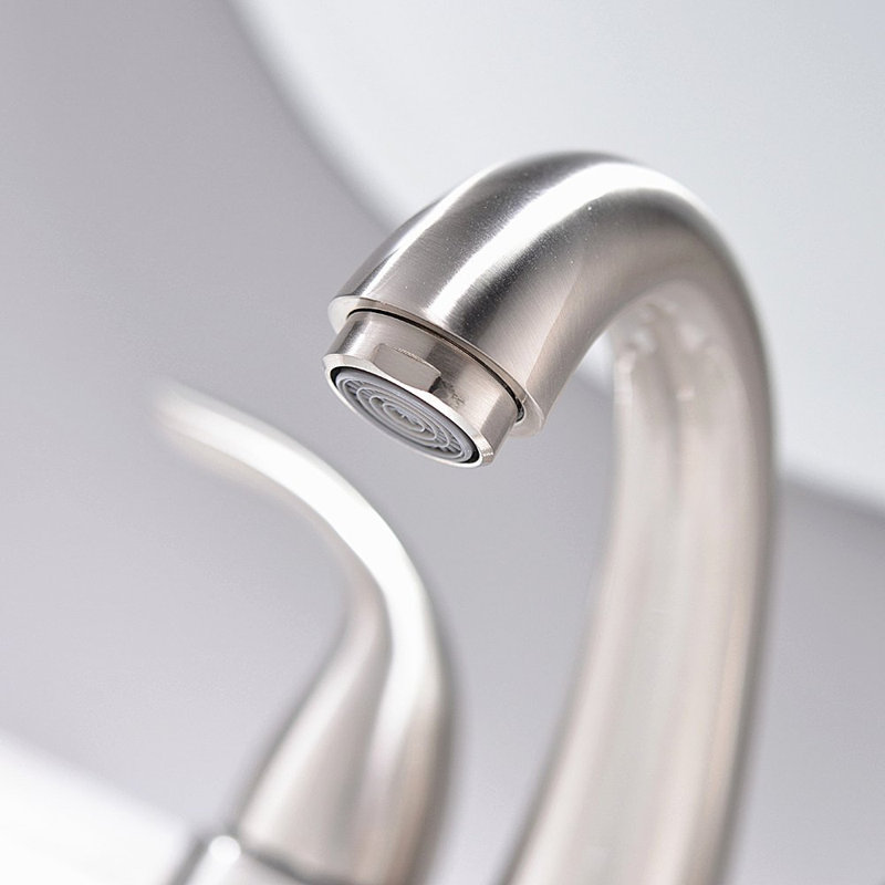 Centerset 2-handle Bathroom Faucet with Drain Assembly, Brushed Nickel