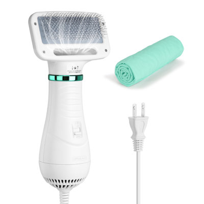 2 In 1 Pet Hair Dryer Pet Care Portable Grooming Slicker Brush