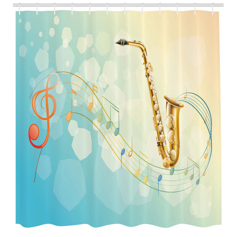 Shower Curtain with Hooks Included, 75" H x 69" W