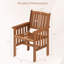 Ensemble de 2 chaises de patio avec siège à lattes pour balcon-1966487541