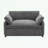 Chenille Single Sofa with pillow-1190390867