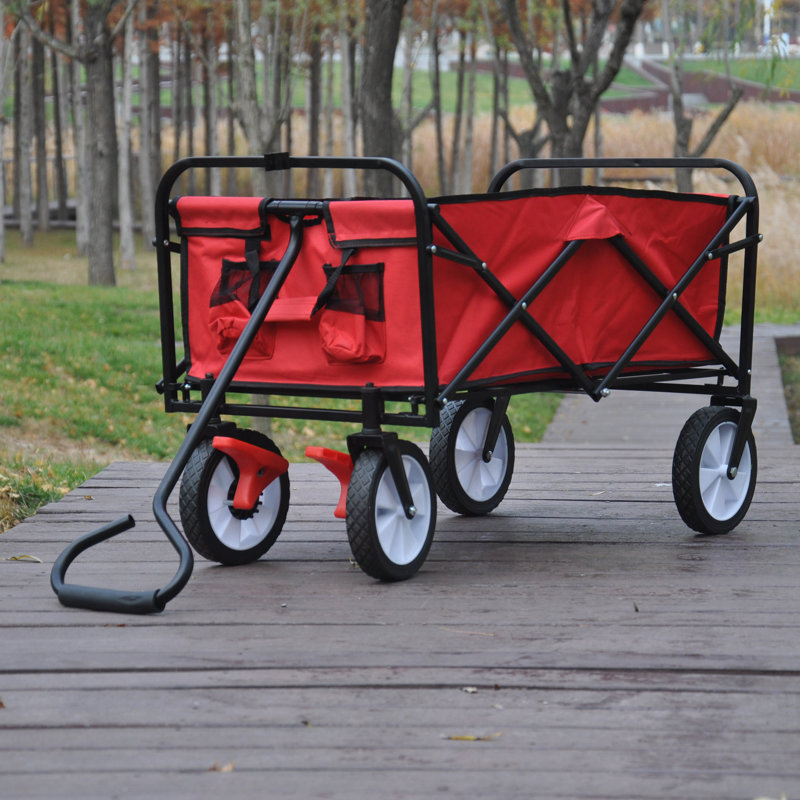 Chariot de plage pliable, Rouge