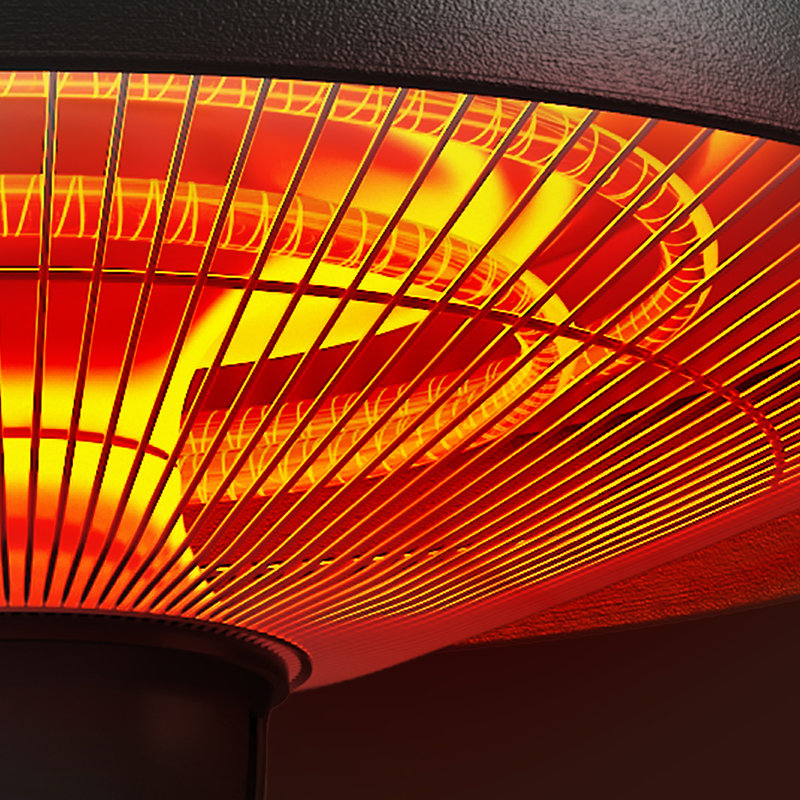 Electric Hanging Patio Heater, Black