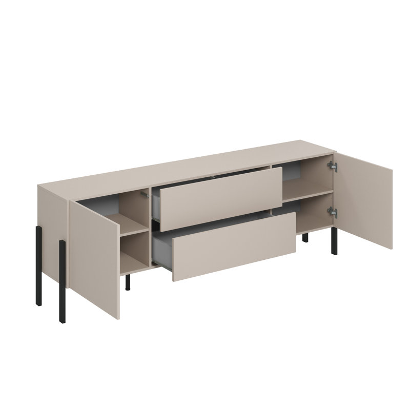 Cicely Unfinished TV Stand for TVs up to 85", Beige