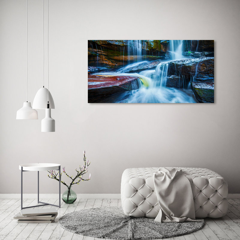 Tropical Waterfall - Wrapped Canvas Print