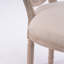 Chaise de salle à manger à structure française en bois massif avec dossier en rotin