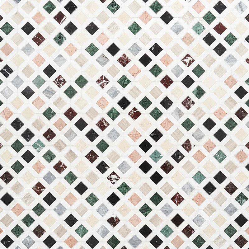 Nola 2x2 Polished Marble Mosaic Tile