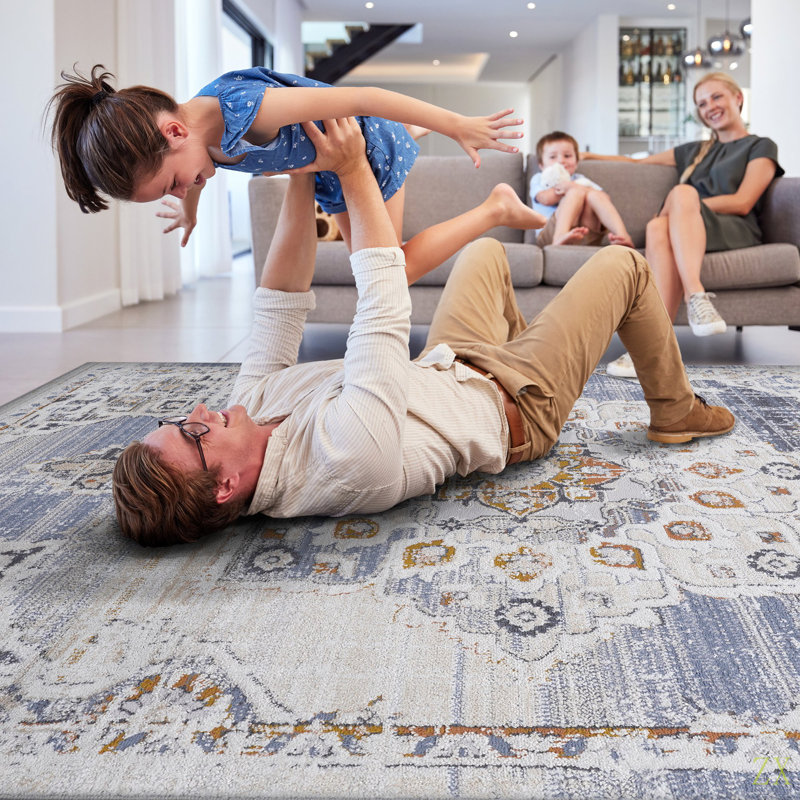 Collection 5X7 /Medallion Non-Shedding Living Room Bedroom Dining Home Office Stylish And Stain Resistant Area Rug