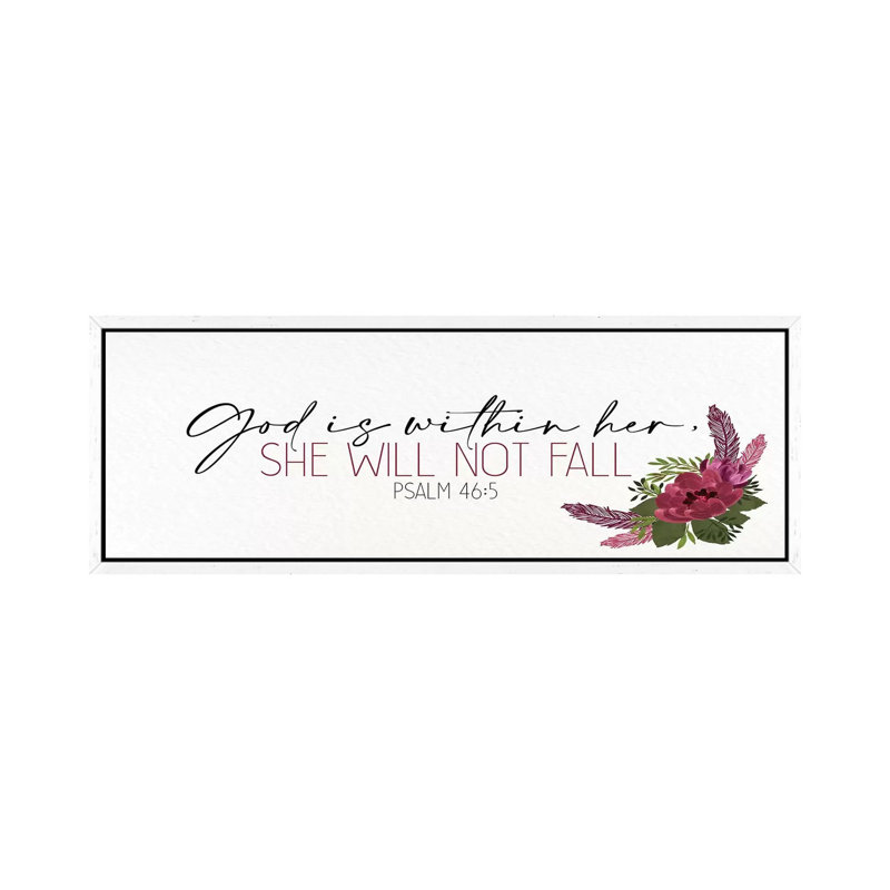 She Will Not Fall by Kimberly Allen - Panoramic Print on Canvas, White Framed, 40.64cm H x 121.92cm W x 3.81cm D