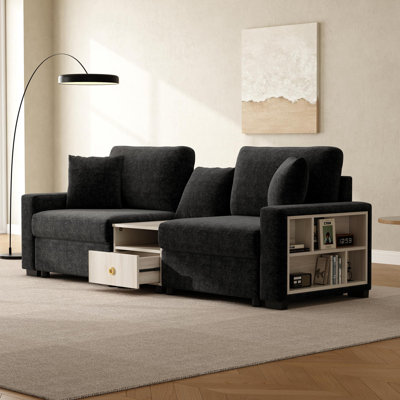 Canapé modulaire avec coussins décoratifs