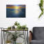 " Yellow Sun Sunset Red And Blue Seascape " by Ezra Tanner-2113221376